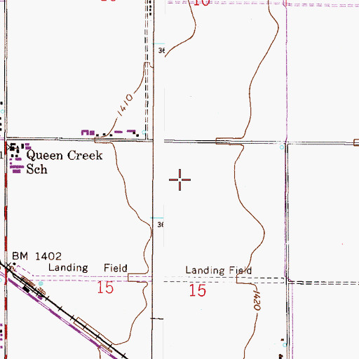 Topographic Map of Jack Barnes Elementary School, AZ