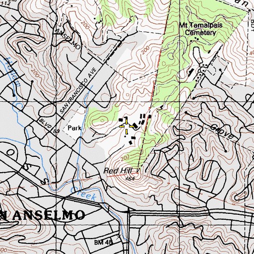Topographic Map of James R Sylla School, CA