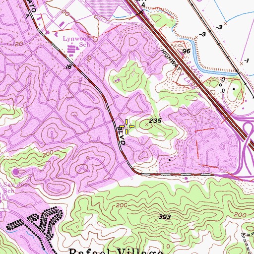 Topographic Map of Good Shepherd Lutheran School, CA