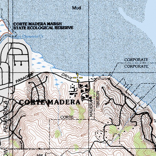 Topographic Map of Marin Montessori School, CA
