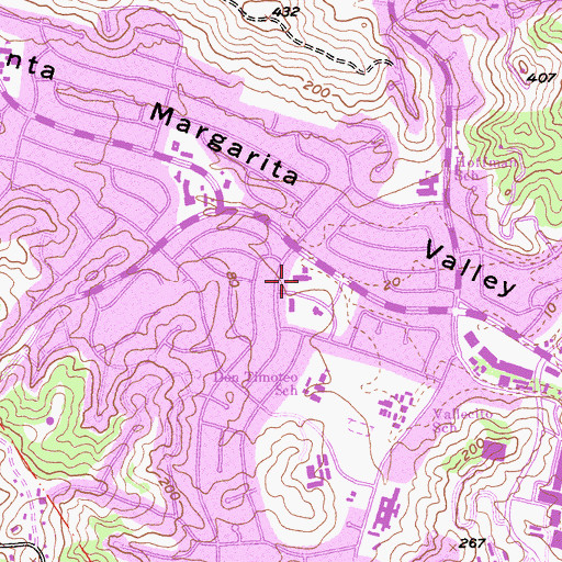 Topographic Map of Saint Isabella School, CA