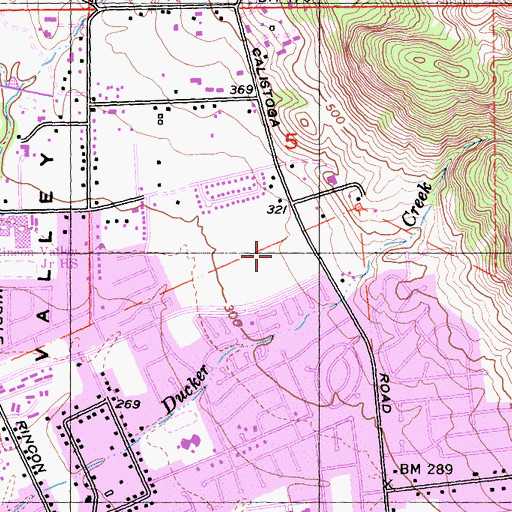 Topographic Map of Maria Carrillo High School, CA