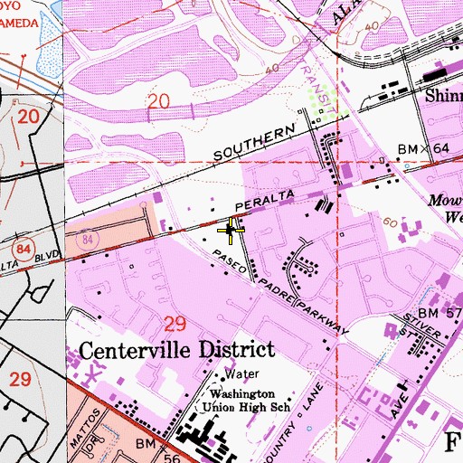 Topographic Map of New Horizons School, CA
