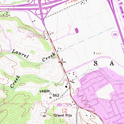 Topographic Map of University of Phoenix Bay Area Campus, CA