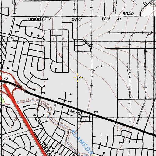Topographic Map of Tom Kitayama Elemrntary School, CA