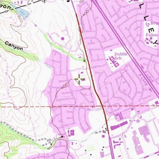 Topographic Map of Saint Raymond Catholic School, CA