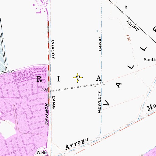 Topographic Map of Carden West School, CA