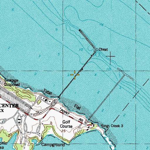 Topographic Map of United States Naval Supply Center Pier, VA