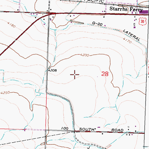 Topographic Map of J 39 Lateral, ID