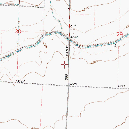 Topographic Map of Lunch Creek Drain, ID