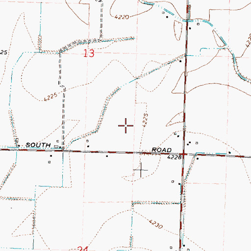 Topographic Map of J 23 E Lateral, ID