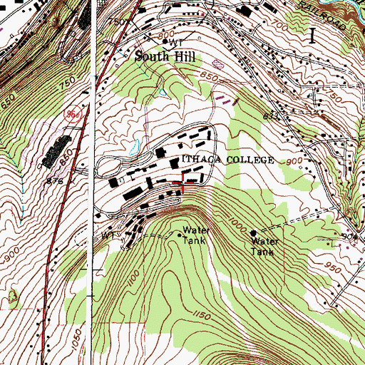 Topographic Map of Holmes Hall, NY