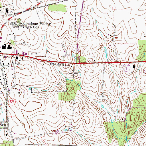 Topographic Map of Crooked Run Orchard, VA
