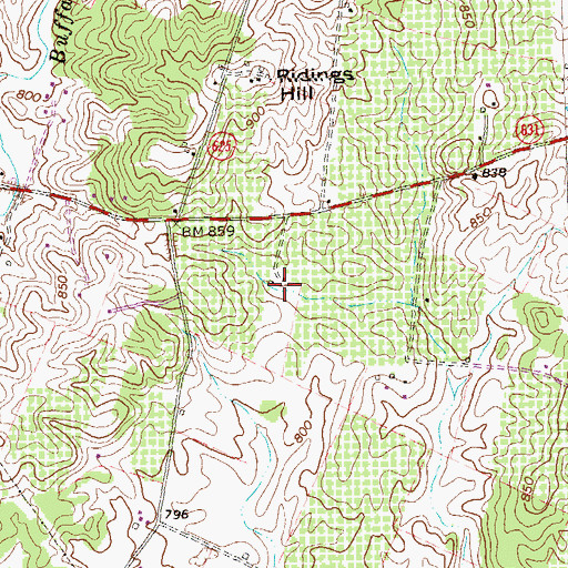 Topographic Map of Rinker Orchards, VA