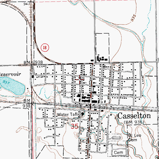Topographic Map of Westminister Presbyterian Church, ND