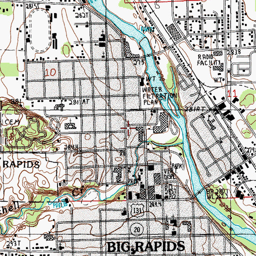 Topographic Map of Church of Jesus Christ of Latter Day Saints, MI