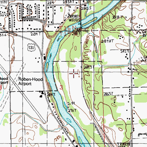 Topographic Map of Northend Riverside Park, MI