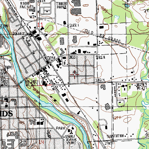 Topographic Map of Linden Street Park, MI