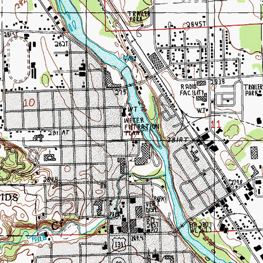 Topographic Map of Osceola Pavillion, MI