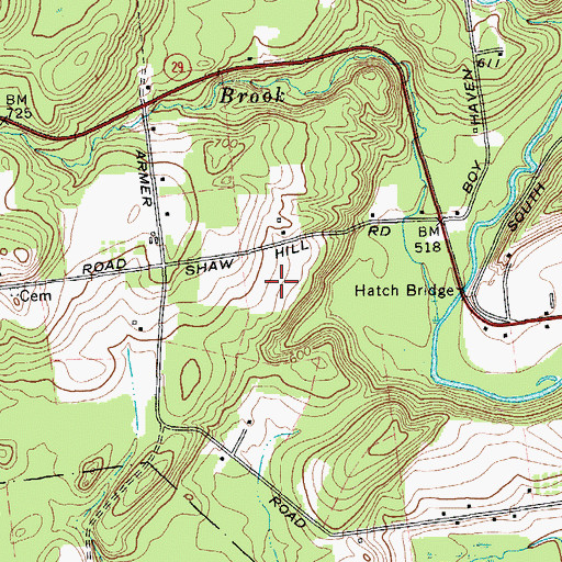 Topographic Map of Country Brook Farm, NY
