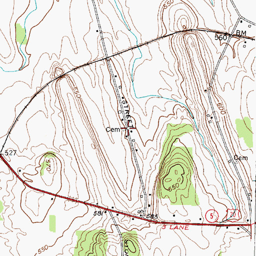 Topographic Map of Maycumber Family Cemetery, NY