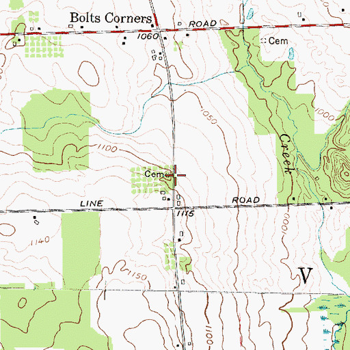 Topographic Map of Gould - Akin Cemetery, NY