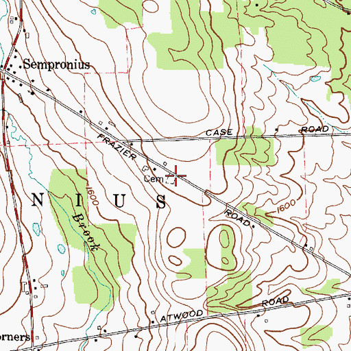 Topographic Map of Atwater - Reynolds Cemetery, NY