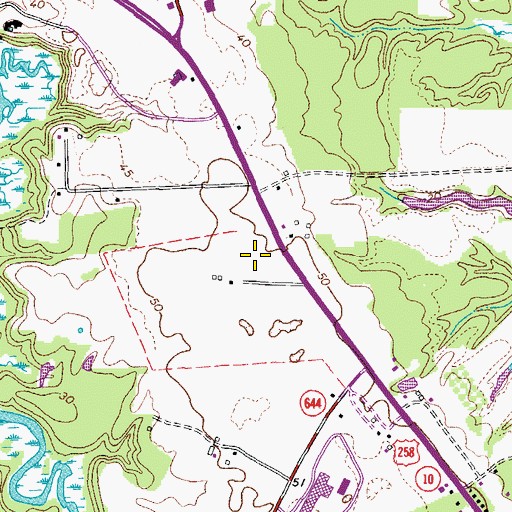Topographic Map of Cypress Run Plaza, VA