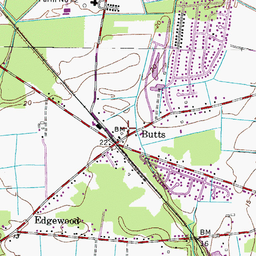 Topographic Map of Greenbriar Shops, VA