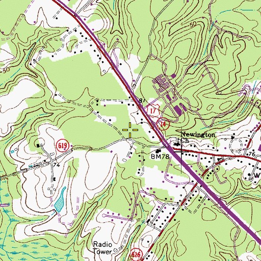 Topographic Map of Walter Reed Plaza, VA