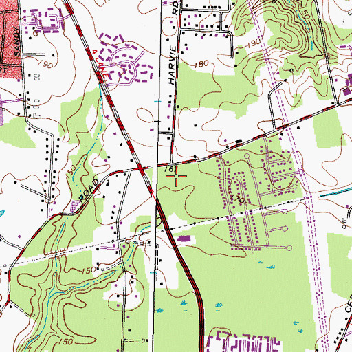 Topographic Map of Dominion Village Post Office, VA