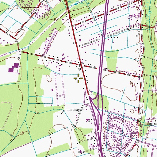 Topographic Map of Great Bridge Post Office, VA