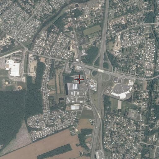 Aerial/Satellite Image of Great Bridge Post Office, VA
