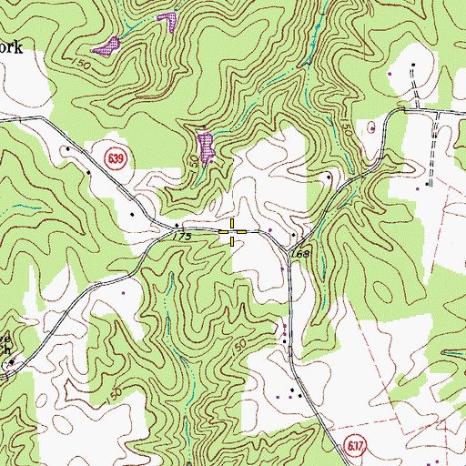 Topographic Map of Hustle Post Office, VA