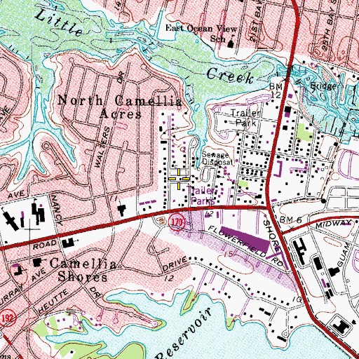 Topographic Map of Daugherty Trailer Court, VA