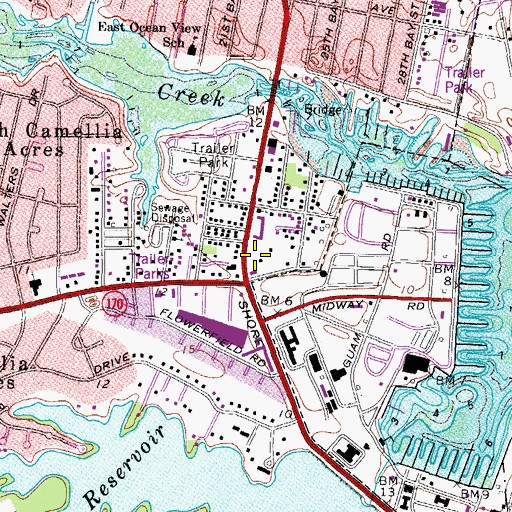 Topographic Map of El Dorado Trailer Park, VA