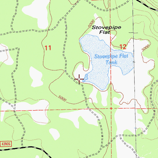 Topographic Map of Stovepipe Flat, CA