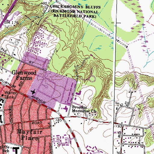 Topographic Map of Abundant Life Church of Christ, VA