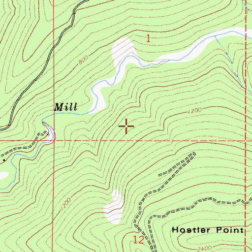 Topographic Map of Hoopa Valley Reservation, CA
