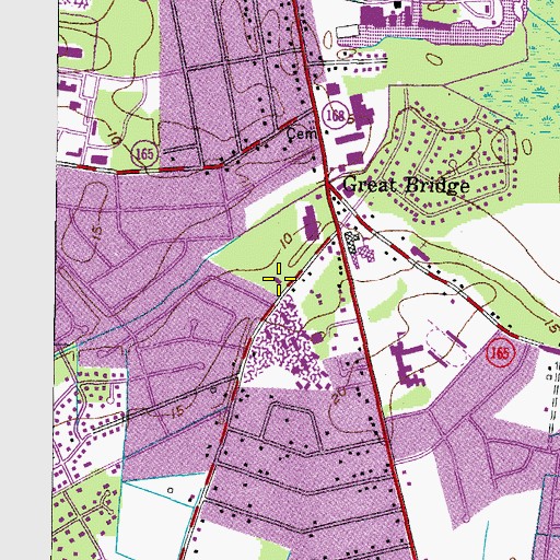 Topographic Map of Apostles Lutheran Church, VA