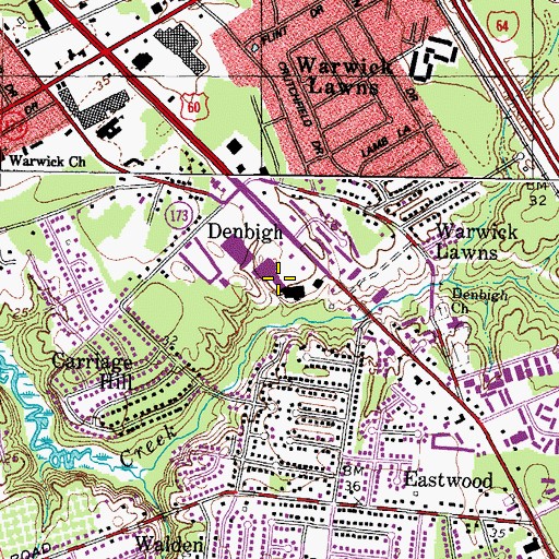 Topographic Map of Bethel Temple Real World Worship Center, VA