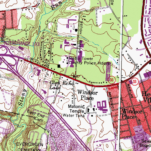 Topographic Map of Bishop Memorial United Methodist Church, VA