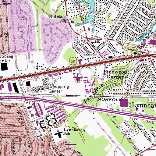 Topographic Map of Open Door Chapel, VA