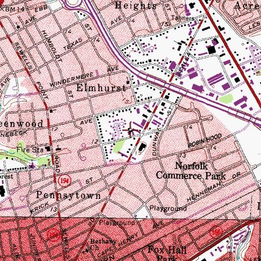 Topographic Map of Revelations Tabernacle, VA