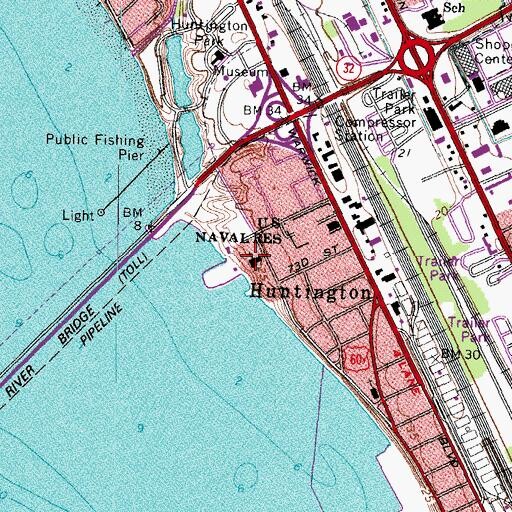 Topographic Map of Riverside Baptist Church, VA