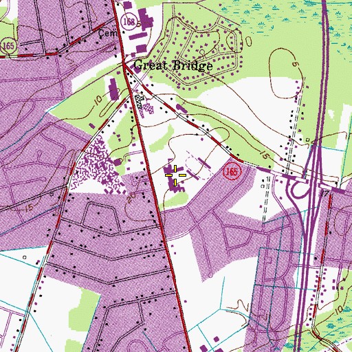 Topographic Map of Sonlight Church, VA