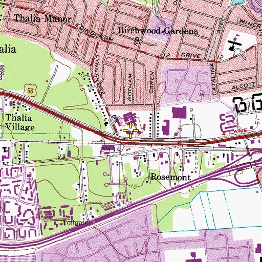 Topographic Map of Straight Up Ministries, VA