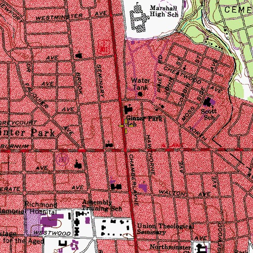 Topographic Map of The Apostolic Faith Church, VA