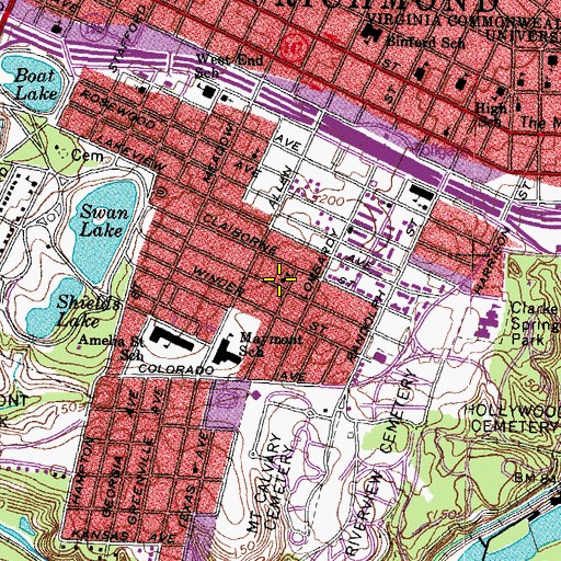 Topographic Map of The Way the Lord Church Ministry, VA