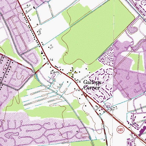 Topographic Map of United House of Prayer for All People, VA